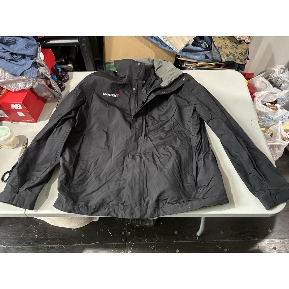LL Bean Trail‎ Model Rain Jacket XXL Black Travelers